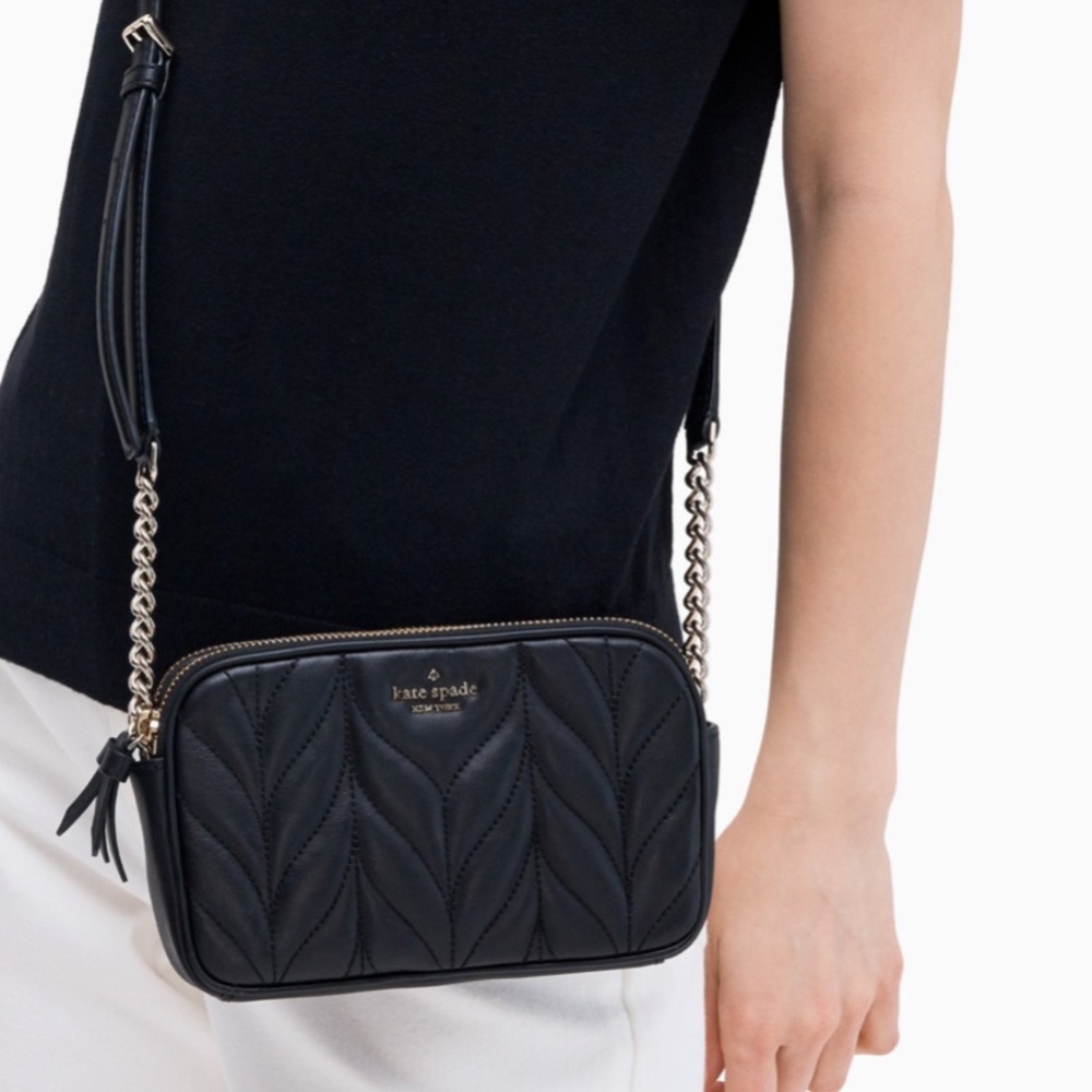 ⛔️SOLD⛔️Authentic Kate Spade Quilted leather Crosb - Picture 5 of 8